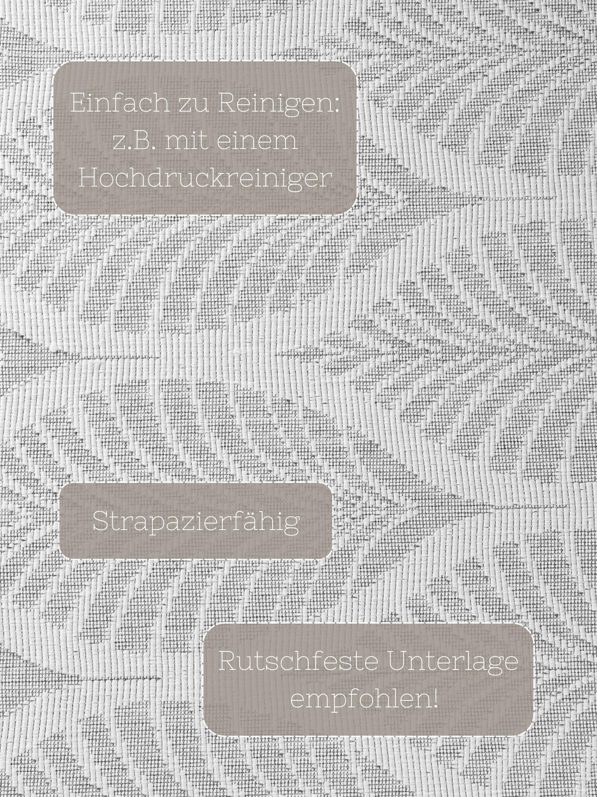 OUTDOORTEPPICH 120/170 cm Duet Grau, Weiß  - Weiß/Grau, Design, Kunststoff (120/170cm)