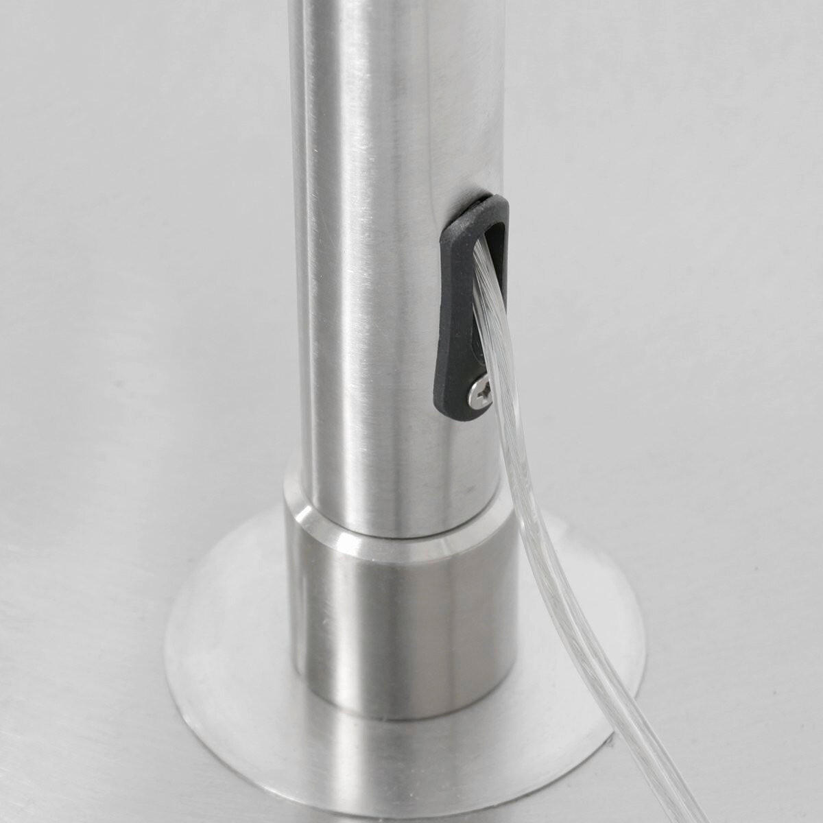 STEHLEUCHTE SPARKLED LIGHT 50/240/230 cm  - Edelstahlfarben/Grau, Trend, Kunststoff/Metall (50/240/230cm)