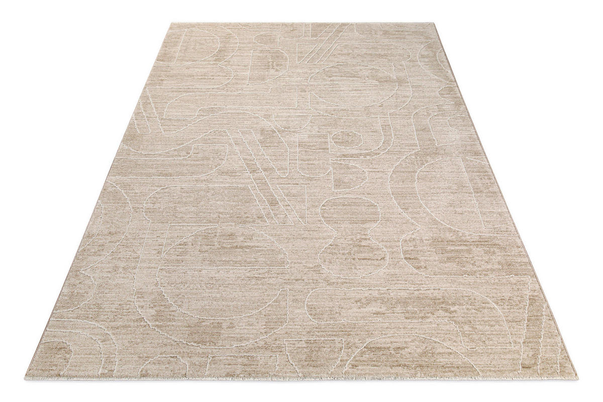 WEBTEPPICH  Wohnzimmer 80/150 cm Esprit Sandfarben rechteckig  - Sandfarben, Basics, Textil (80/150cm) - Esprit