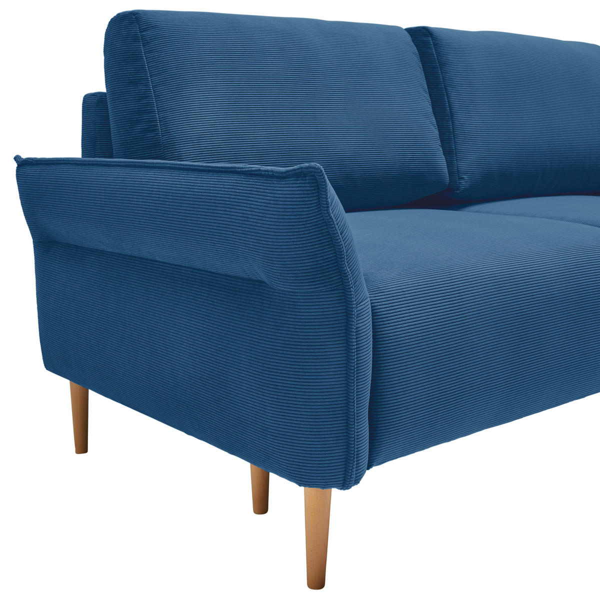 3-SITS SOFFA i manchester kunglig blå  - kunglig blå/naturfärgad, Modern, trä/textil (183/85/92cm) - MID.YOU