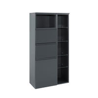 Dulap Mediu 65/130/35 cm  - grafit, Design, material pe bază de lemn (65/130/35cm) - Held