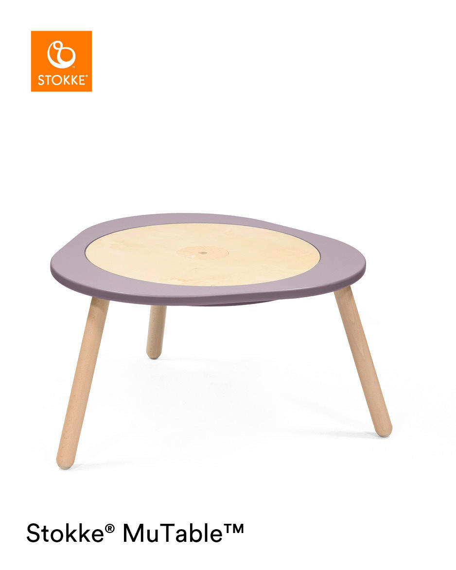 KINDERSPIELTISCH - Lila/Naturfarben, Basics, Holz (70/73/60cm) - Stokke