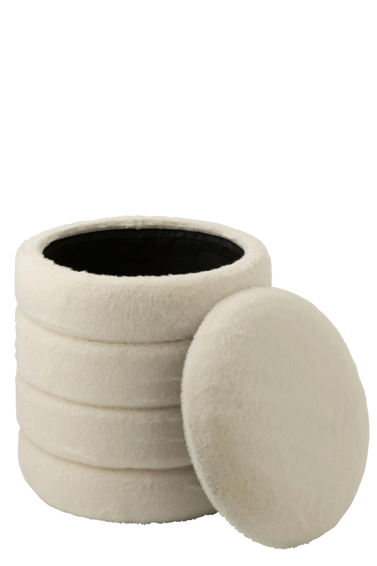 POUF Weiss Textil Weiss  - Weiss, Basics, Textil (41,5/41,5/47,5cm) - Ambia Home