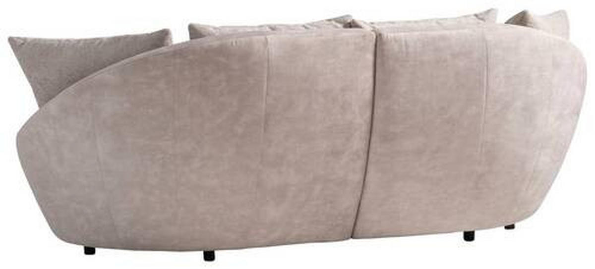 BIGSOFA in Chenille Silberfarben, Beige  - Beige/Silberfarben, Modern, Kunststoff/Textil (280/87/131cm) - Trendmanufaktur