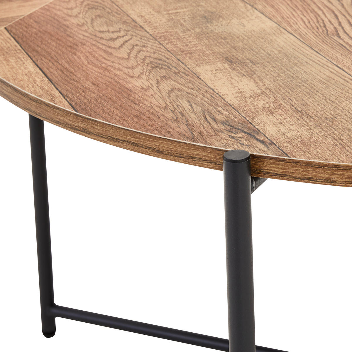 COUCHTISCH in Metall, Holzwerkstoff 83/83/40 cm  - Schwarz/Naturfarben, Design, Holzwerkstoff/Metall (83/83/40cm) - MID.YOU
