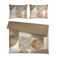 OBOJESTRANSKA POSTELJNINA 200/200 cm saten rjavosiva  - rjavosiva, tekstil (200/200cm) - Esposa