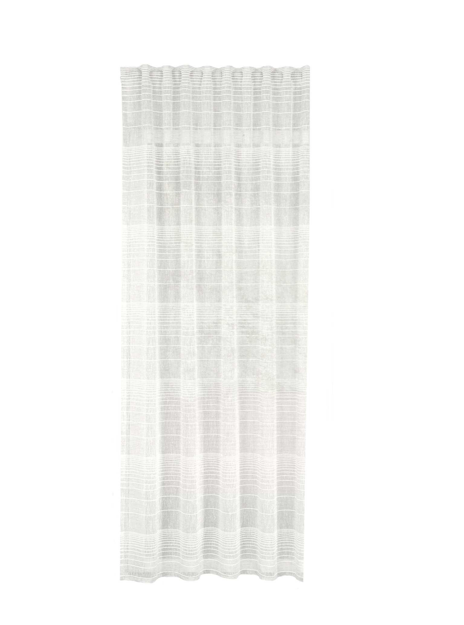 SCHLAUFENSCHAL  halbtransparent  135/245 cm   - Weiß, Basics, Textil (135/245cm)
