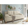 SCHLAFSOFA Webstoff Creme  - Eichefarben/Creme, Design, Kunststoff/Textil (202/94/104cm) - Carryhome