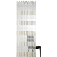 SCHLAUFENSCHAL  halbtransparent   140/255 cm 2 Stück  - Weiß, Basics, Textil (140/255cm)