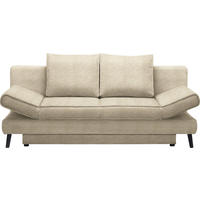 SCHLAFSOFA in Webstoff Beige  - Beige/Schwarz, Design, Textil/Metall (200/85/90cm) - Xora
