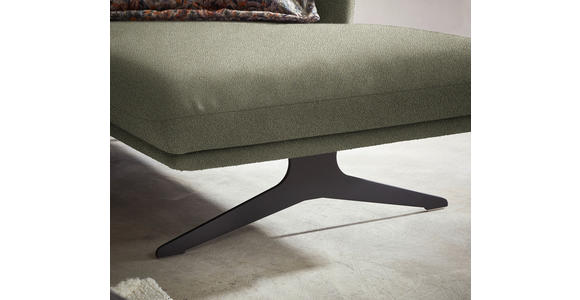 ECKSOFA in Flachgewebe Greige 259/152 cm - Greige/Schwarz, Design, Textil/Metall (259/152cm) - Dieter Knoll