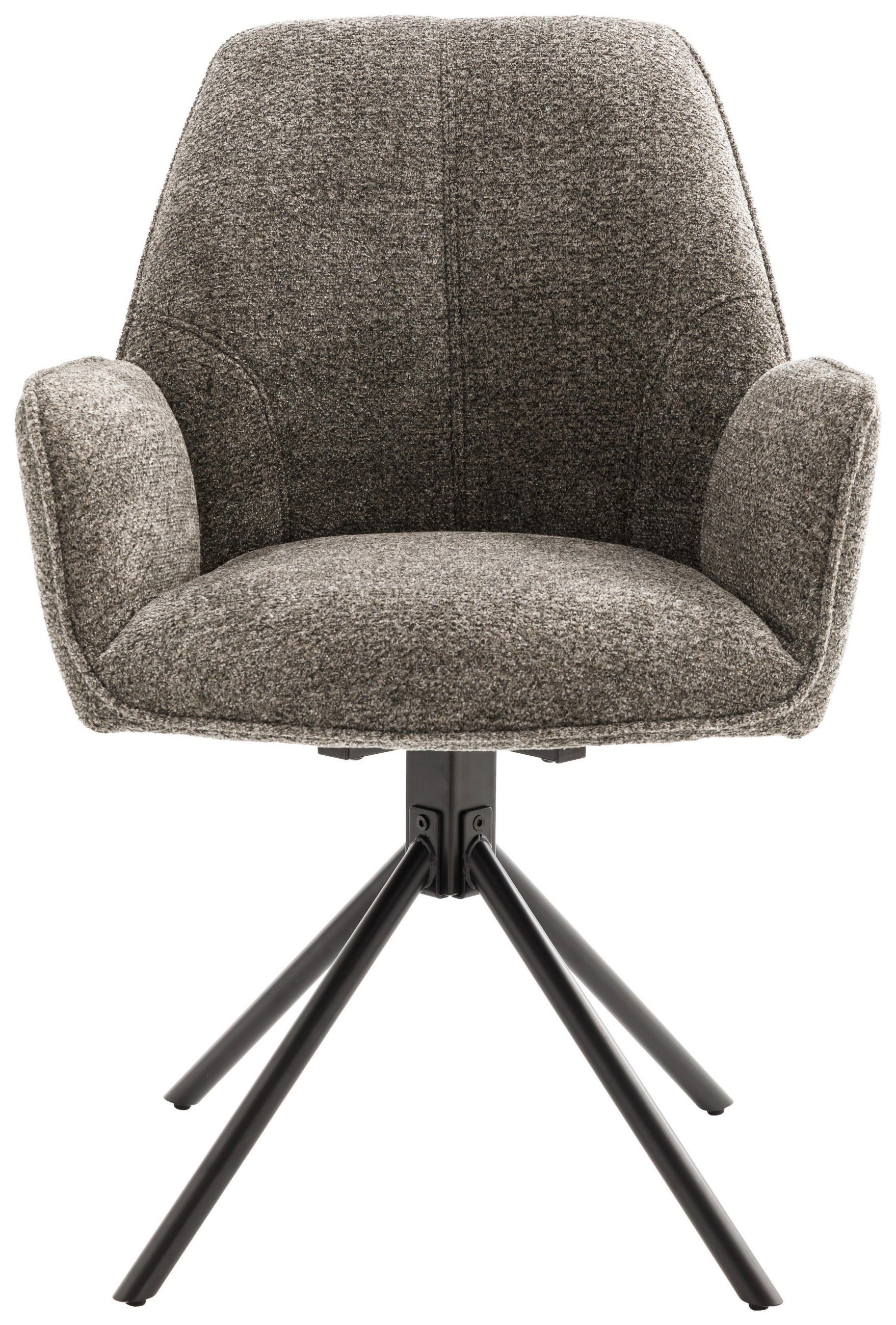 ARMLEHNSTUHL  in Eisen Struktur  - Anthrazit/Schwarz, Design, Textil/Metall (59/88/63cm) - Carryhome