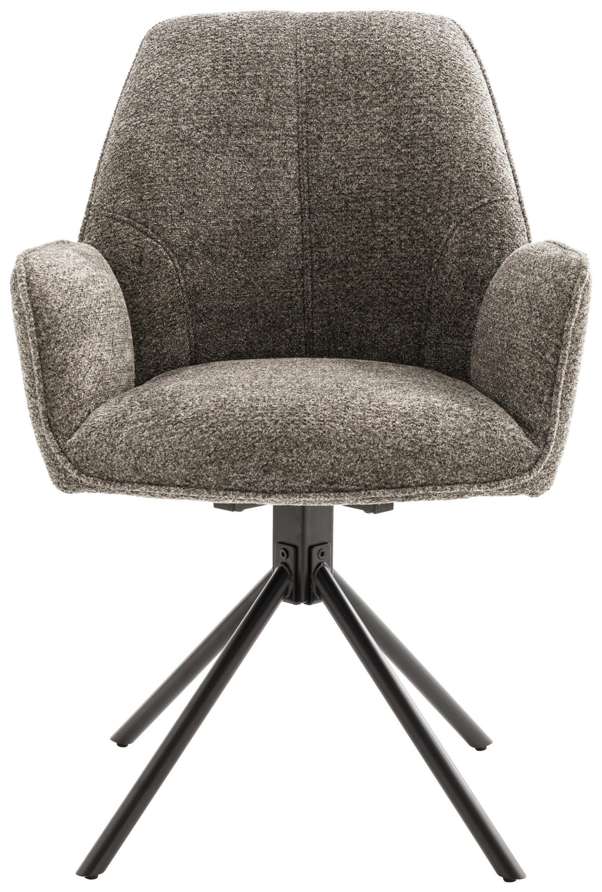 ARMLEHNSTUHL  in Eisen Struktur  - Anthrazit/Schwarz, Design, Textil/Metall (59/88/63cm) - Carryhome
