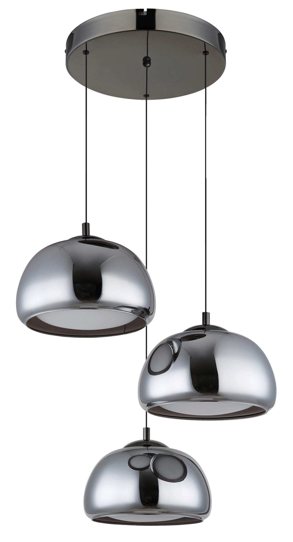 LED-HÄNGELEUCHTE 50/150 cm  - Transparent/Goldfarben, Design, Glas/Kunststoff (50/150cm) - Globo