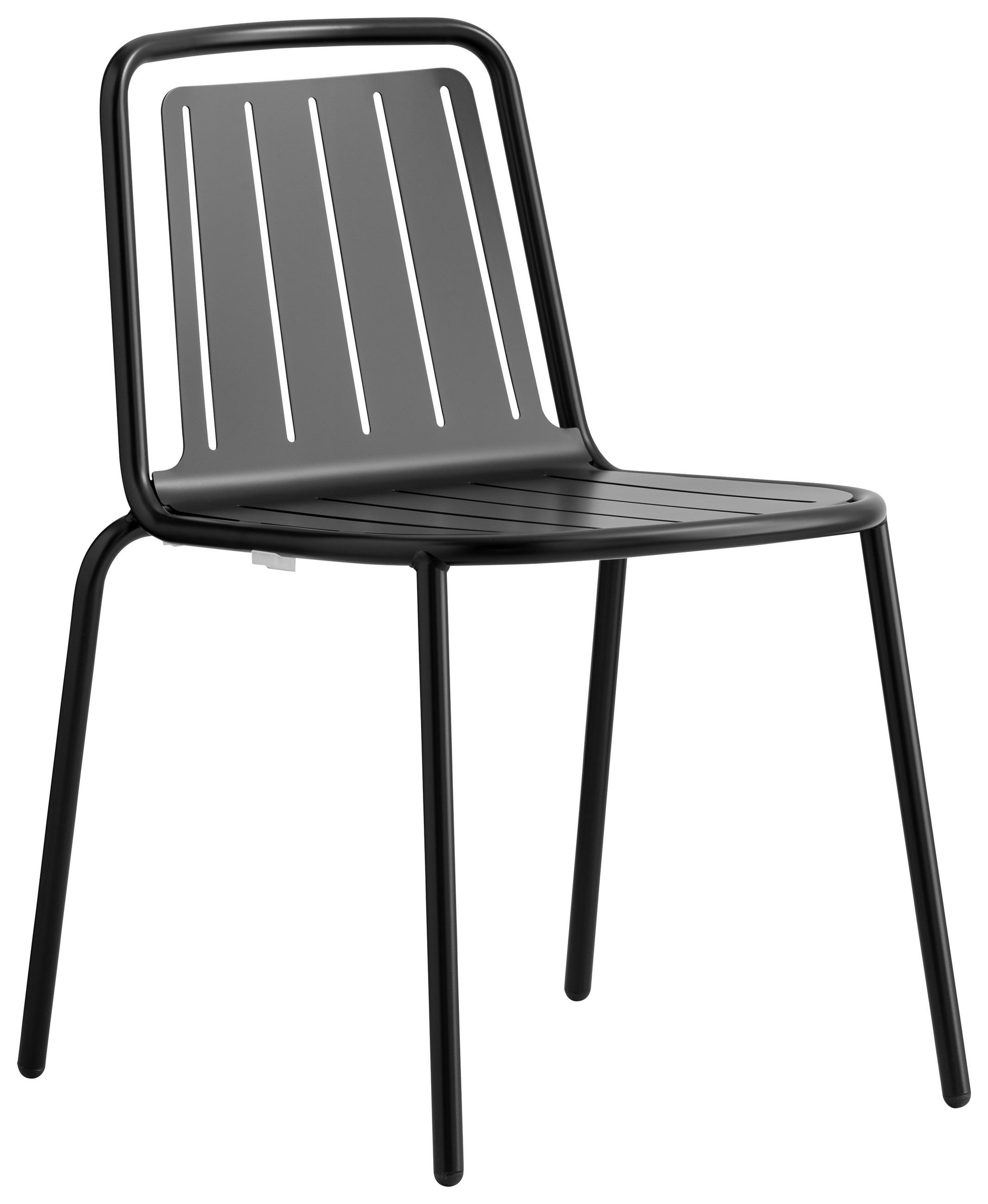 GARTENSTUHL-SET Edelstahl Schwarz  - Schwarz, Design, Metall (54/79/57cm) - Connubia 
