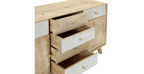 SIDEBOARD Kata  in 140/80/41 cm  - Naturfarben/Weiß, Design, Holz (140/80/41cm) - Landscape
