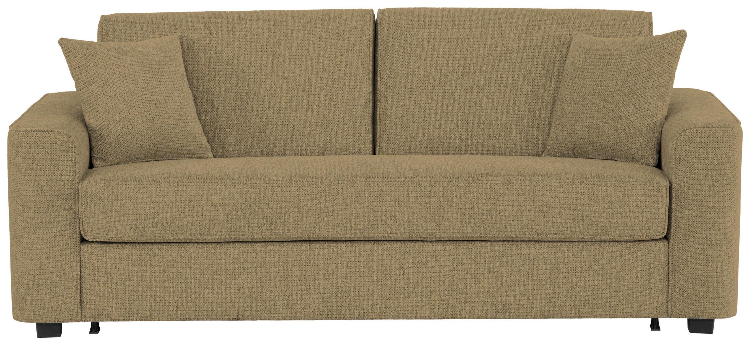 SCHLAFSOFA Webstoff Olivgrün  - Schwarz/Olivgrün, Design, Kunststoff/Textil (205/83/100cm) - Xora