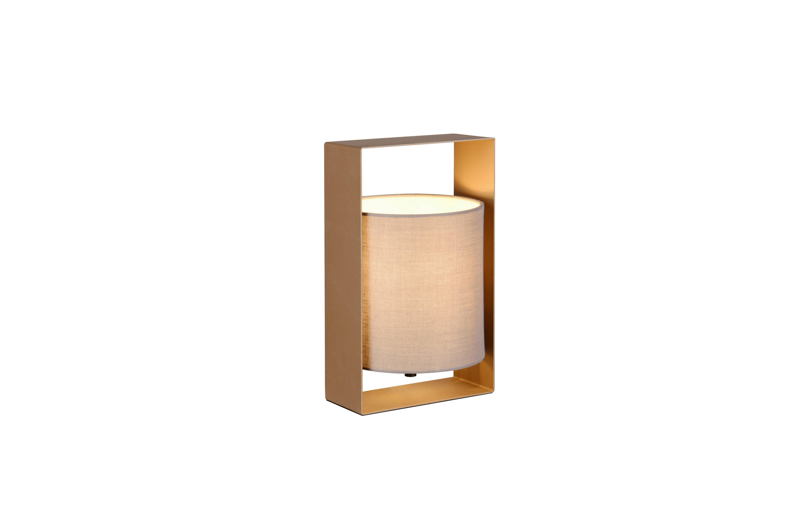 BORDSLAMPA 16/15/27 cm   - brun/taupe, Design, metall/textil (16/15/27cm)