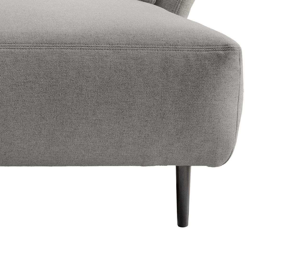 ECKSOFA in Mikrofaser Grau  - Schwarz/Grau, Modern, Holz/Textil (269/172cm) - MID.YOU