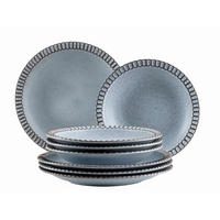 TELLERSET IDA 8-teilig  - Blau, Basics, Keramik - Mäser