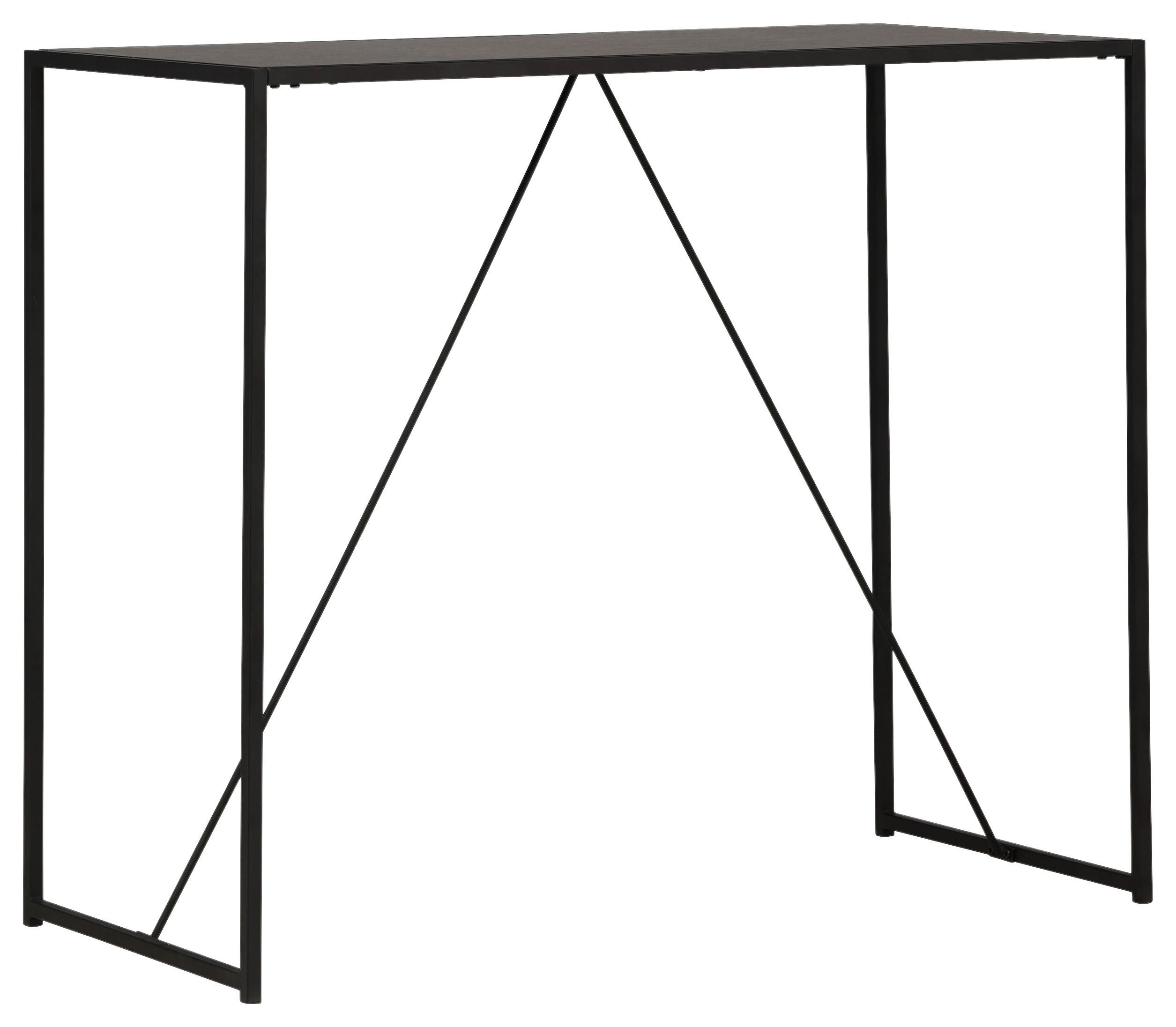 BARTISCH in Metall, Holzwerkstoff 120/60/105 cm   - Schwarz, Design, Holzwerkstoff/Metall (120/60/105cm) - Livetastic