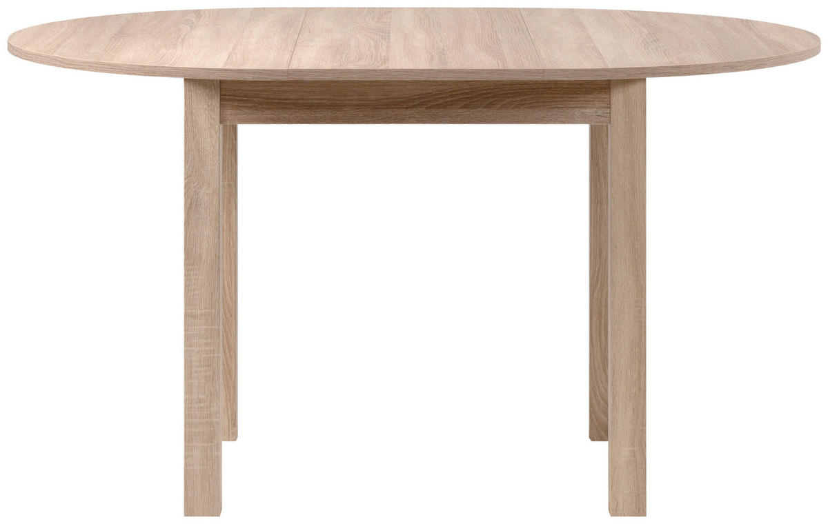 ESSTISCH Sonoma Eiche rund  ausziehbar  - Sonoma Eiche, Basics, Holzwerkstoff (100/75cm) - MID.YOU