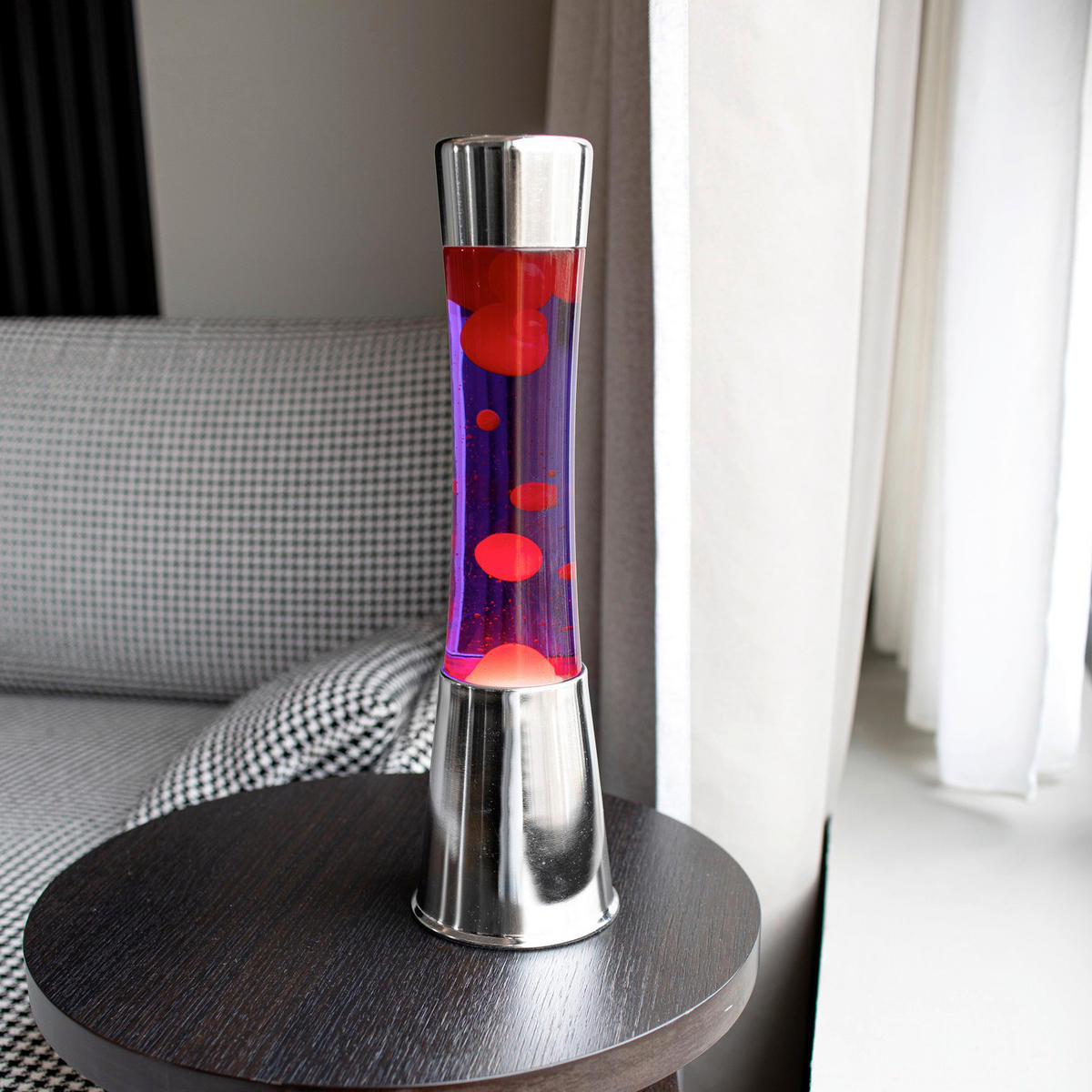 LAVALEUCHTE - Hellrot/Violett, Basics, Glas/Metall (11.2/11.2/40cm)