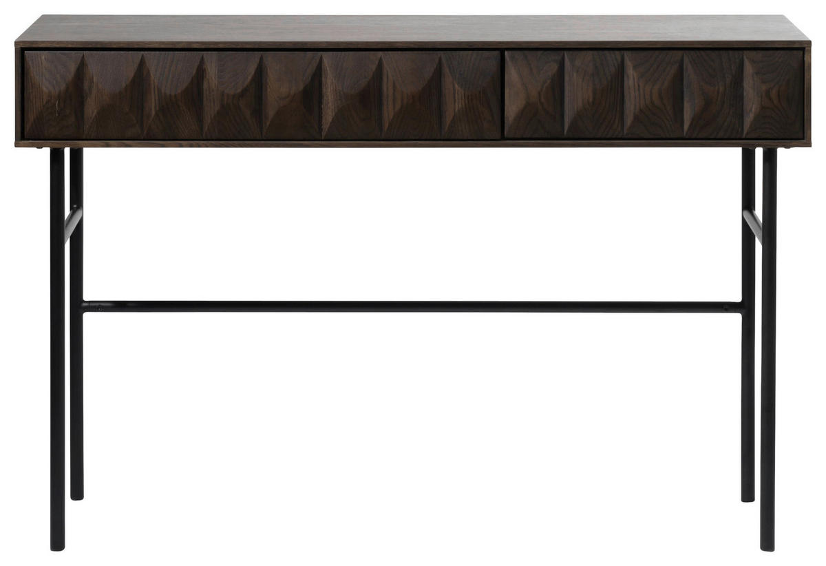 KONSOLENTISCH in Holz, Metall, Holzwerkstoff 117/39/75 cm    - Dunkelbraun/Schwarz, Trend, Holz/Holzwerkstoff (117/39/75cm) - Novel