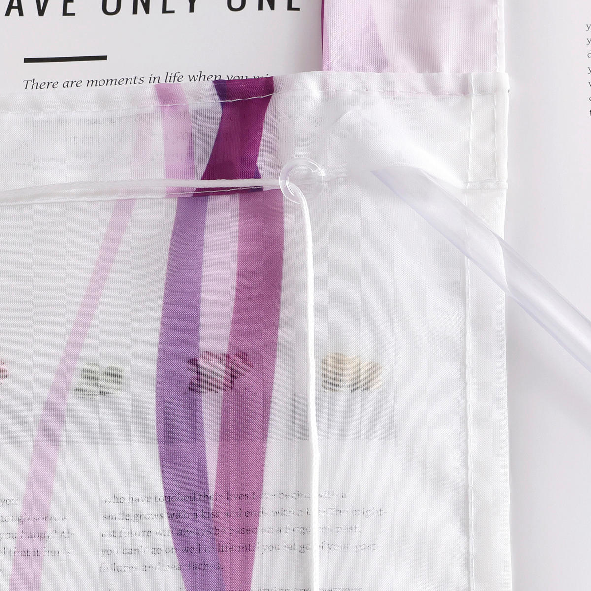 FALTROLLO  transparent  100/140 cm    - Weiß Hochglanz/Violett, Basics, Textil (100/140cm) - Joyswahl