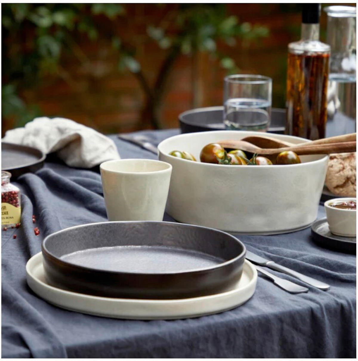 KOMBISERVICE Lagoa 12-teilig  - Goldbraun, Basics, Keramik - Costa Nova