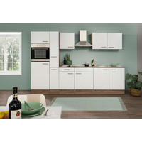 KÜCHENLEERBLOCK 300/205/60 cm   in Weiss, Eichefarben  - Weiss/Eichefarben, Basics, Holzwerkstoff/Metall (300/205/60cm) - Respekta