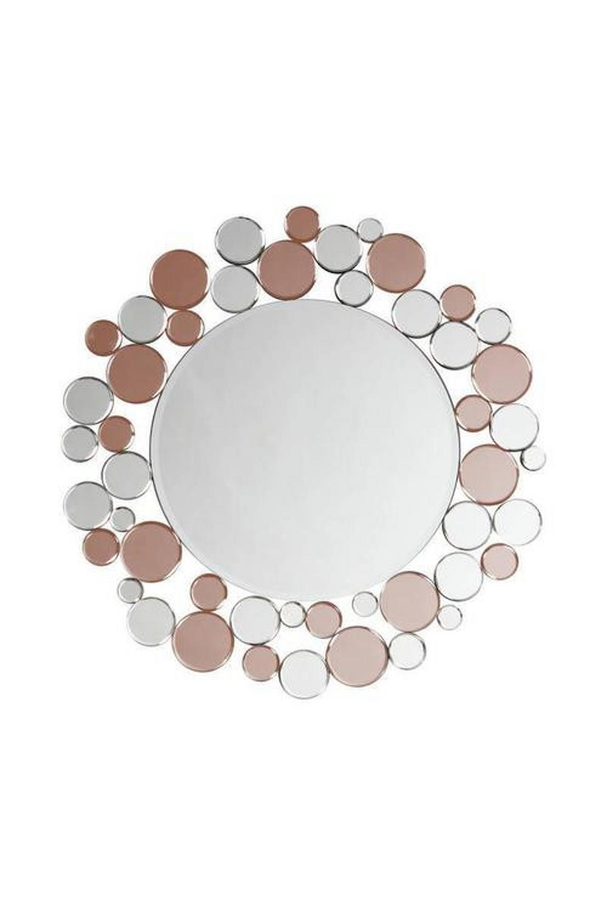 VÄGGSPEGEL 80/80/3 cm    - silver/rosa, Basics, metall/glas (80/80/3cm) - Kayoom