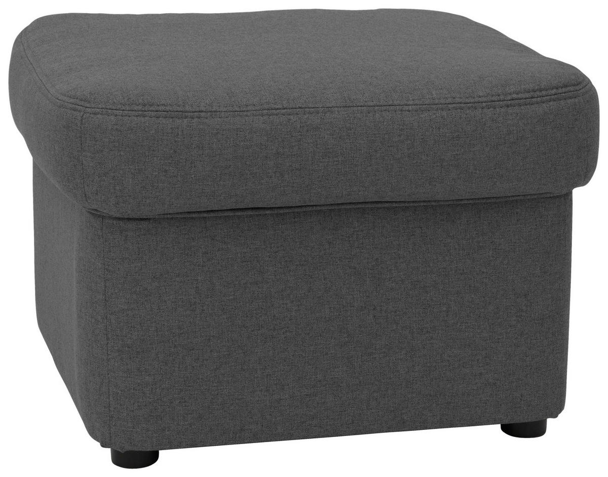 HOCKER in Textil Grau  - Schwarz/Grau, KONVENTIONELL, Kunststoff/Textil (60/40/60cm) - MID.YOU