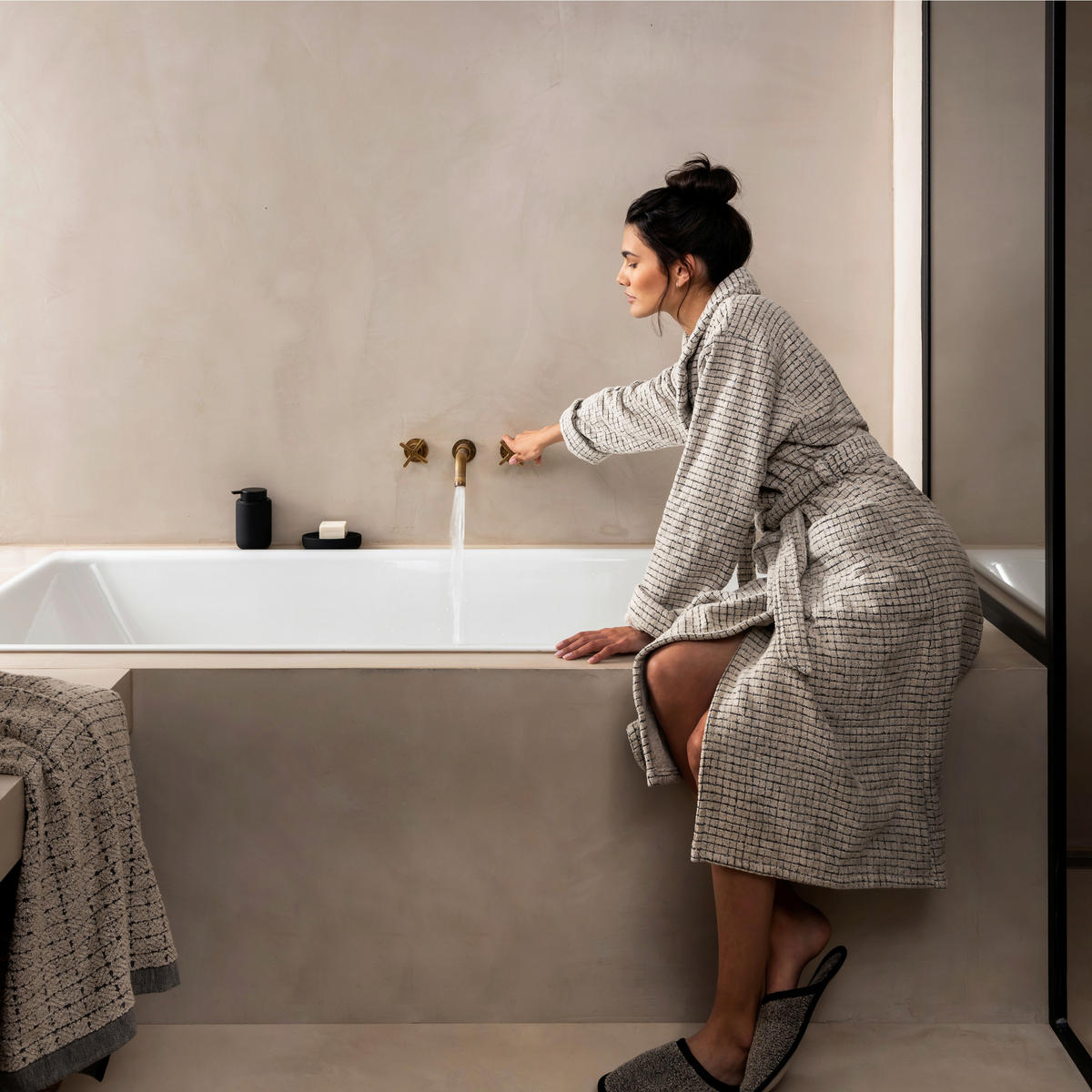 BADEMANTEL M Unisex  - Naturfarben, Basics, Textil (Mnull) - Moeve