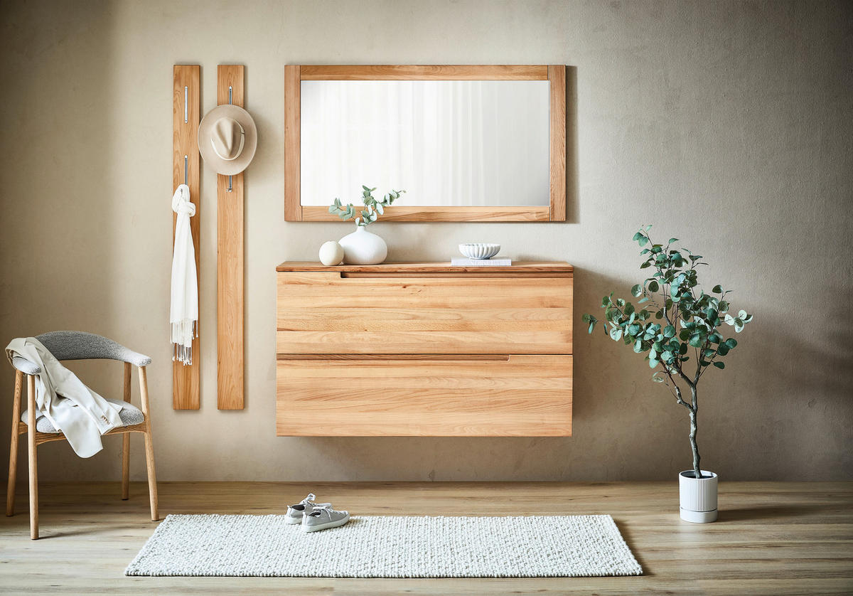 SCHUHSCHRANK Kernbuche massiv Kernbuche  - Kernbuche, KONVENTIONELL, Holz/Holzwerkstoff (140,2/75,1/35cm) - Linea Natura