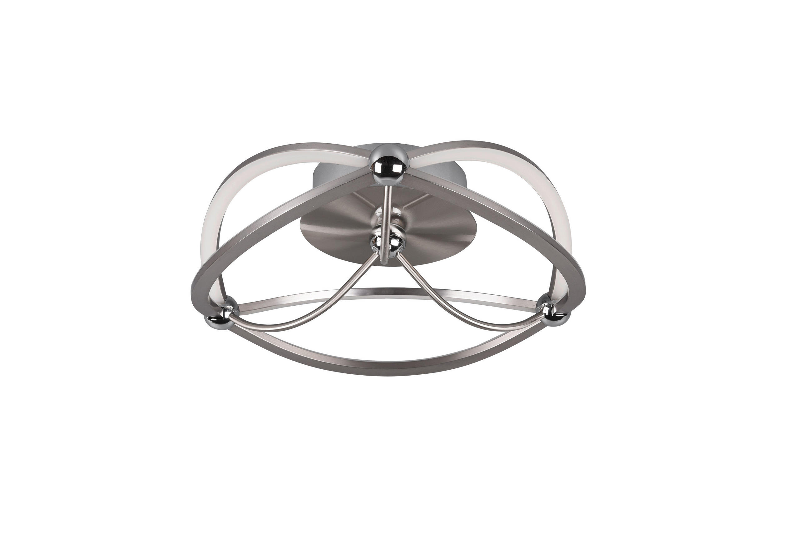 LED-DECKENLEUCHTE Charivari 41/14 cm   - Nickelfarben, Design, Metall (41/14cm) - Trio Leuchten