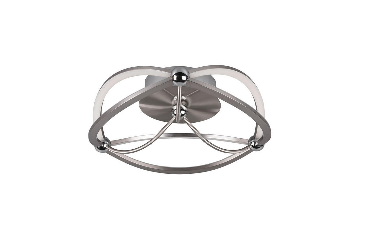 LED-DECKENLEUCHTE Charivari 41/14 cm   - Nickelfarben, Design, Metall (41/14cm) - Trio Leuchten