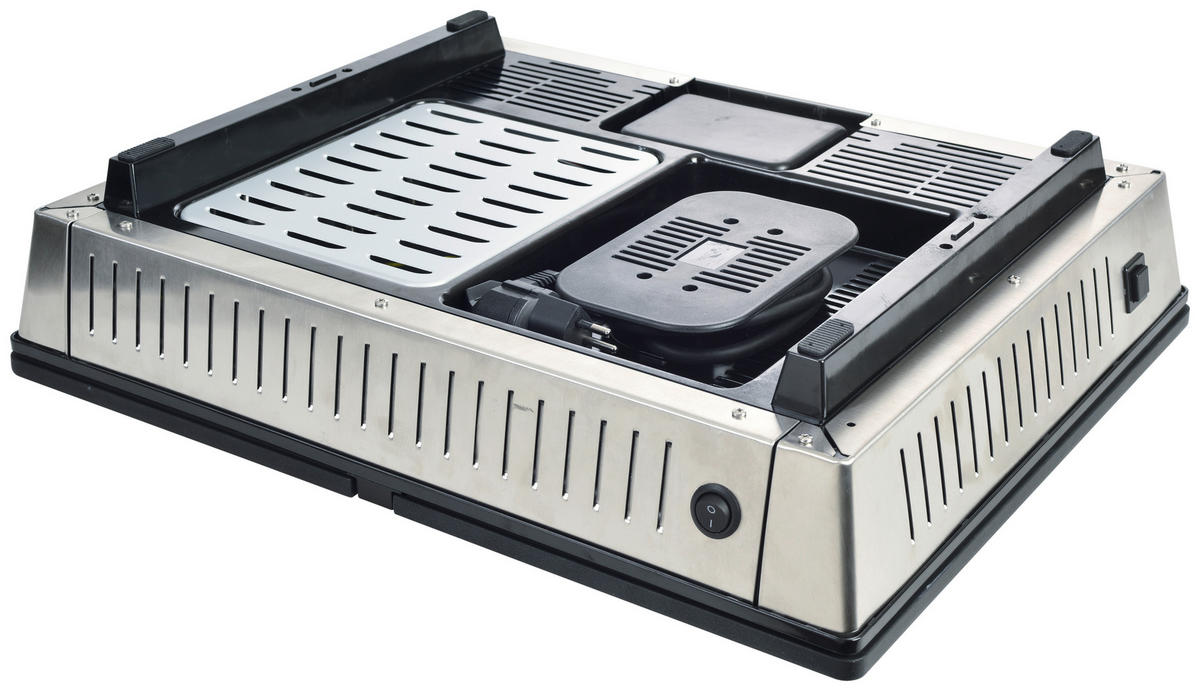 TISCHGRILL  - Silberfarben, Basics, Metall (19/50/41cm)