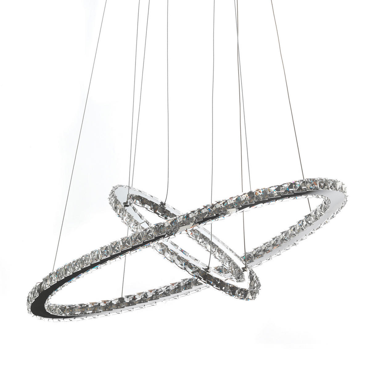 LED-HÄNGELEUCHTE 66/100 cm  - Chromfarben, Design, Glas/Metall (66/100cm)