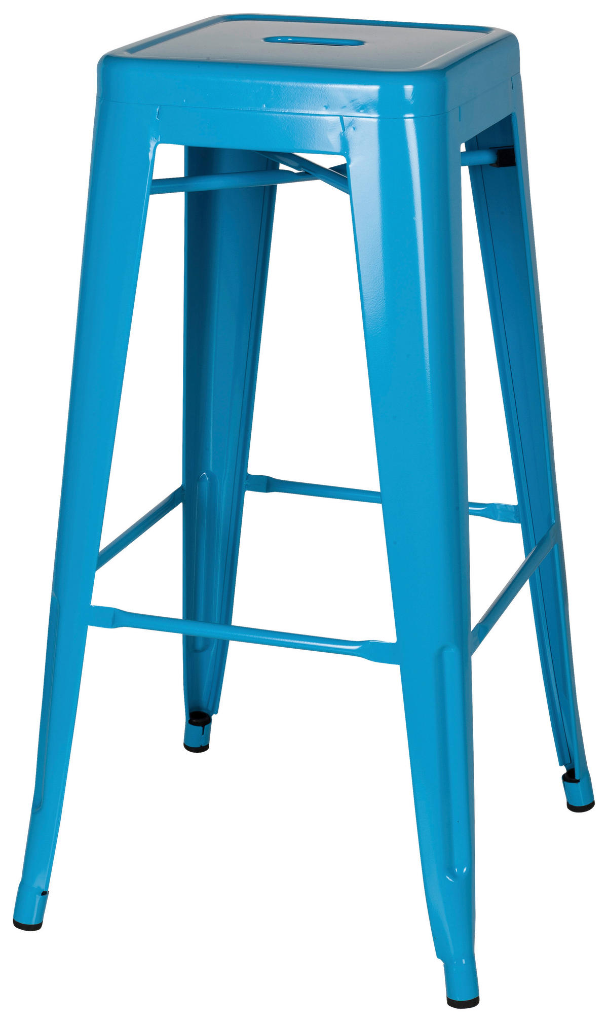 BARHOCKER Hellblau Stahl stapelbar  - Hellblau, Basics, Metall (44/77/44cm) - MID.YOU