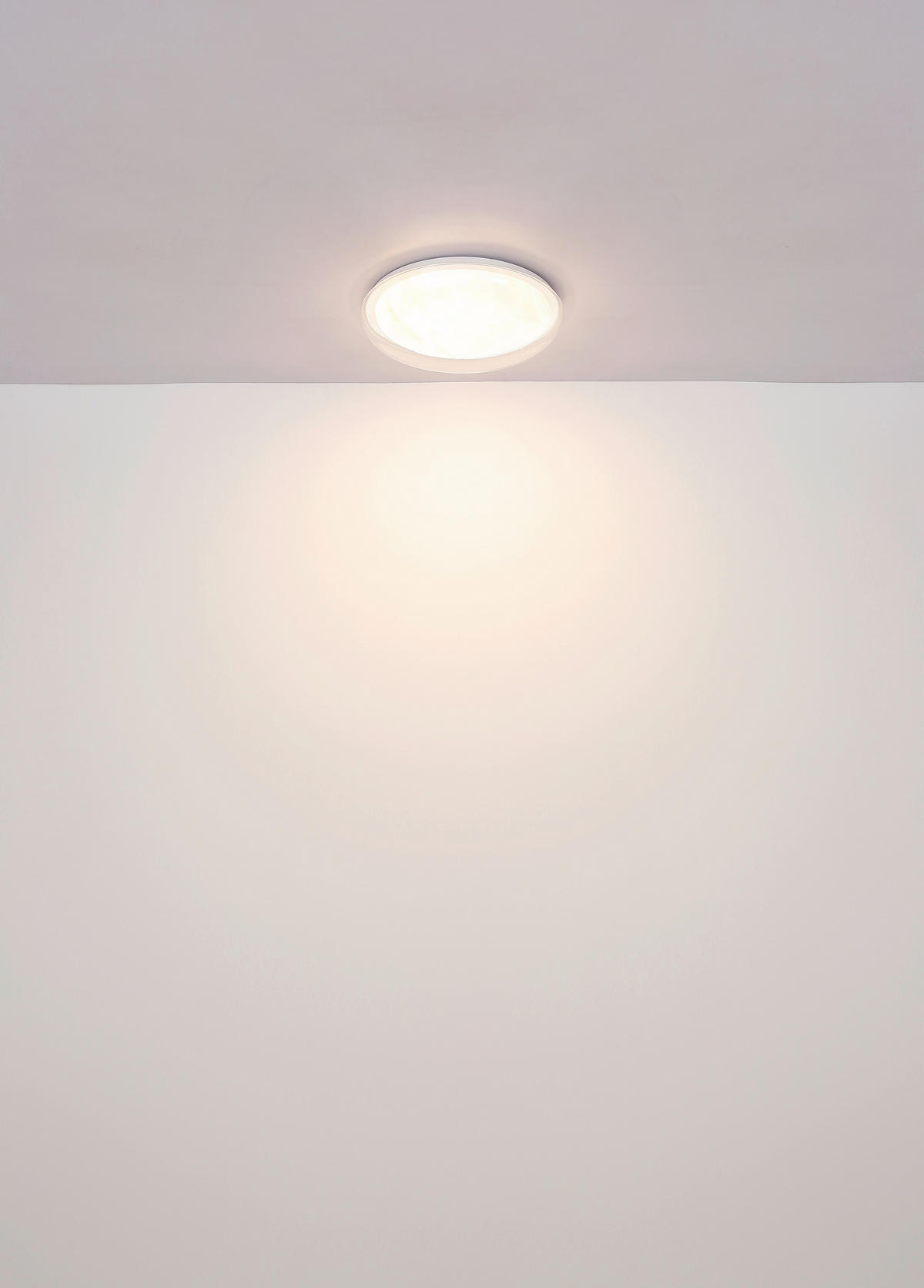 LED-DECKENLEUCHTE 38,5/8 cm   - Klar/Weiß, Basics, Kunststoff/Metall (38,5/8cm) - Globo