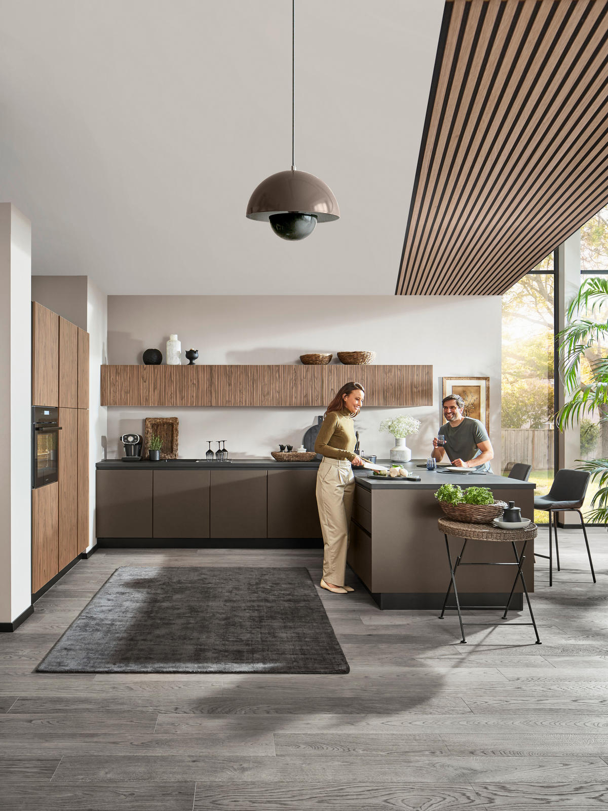 EINBAUKÜCHE   - Braun, Design, Holzwerkstoff - Dieter Knoll