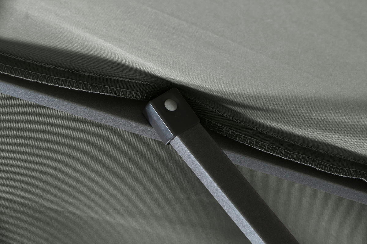 SONNENSCHIRM 300 cm  - Anthrazit/Olivgrün, KONVENTIONELL, Textil/Metall (300/200cm) - Siena Garden