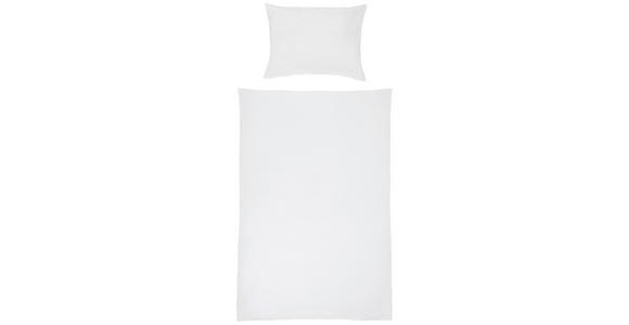 Bettwäsche Milena 140/200cm Weiß - Weiß, KONVENTIONELL, Textil - Luca Bessoni
