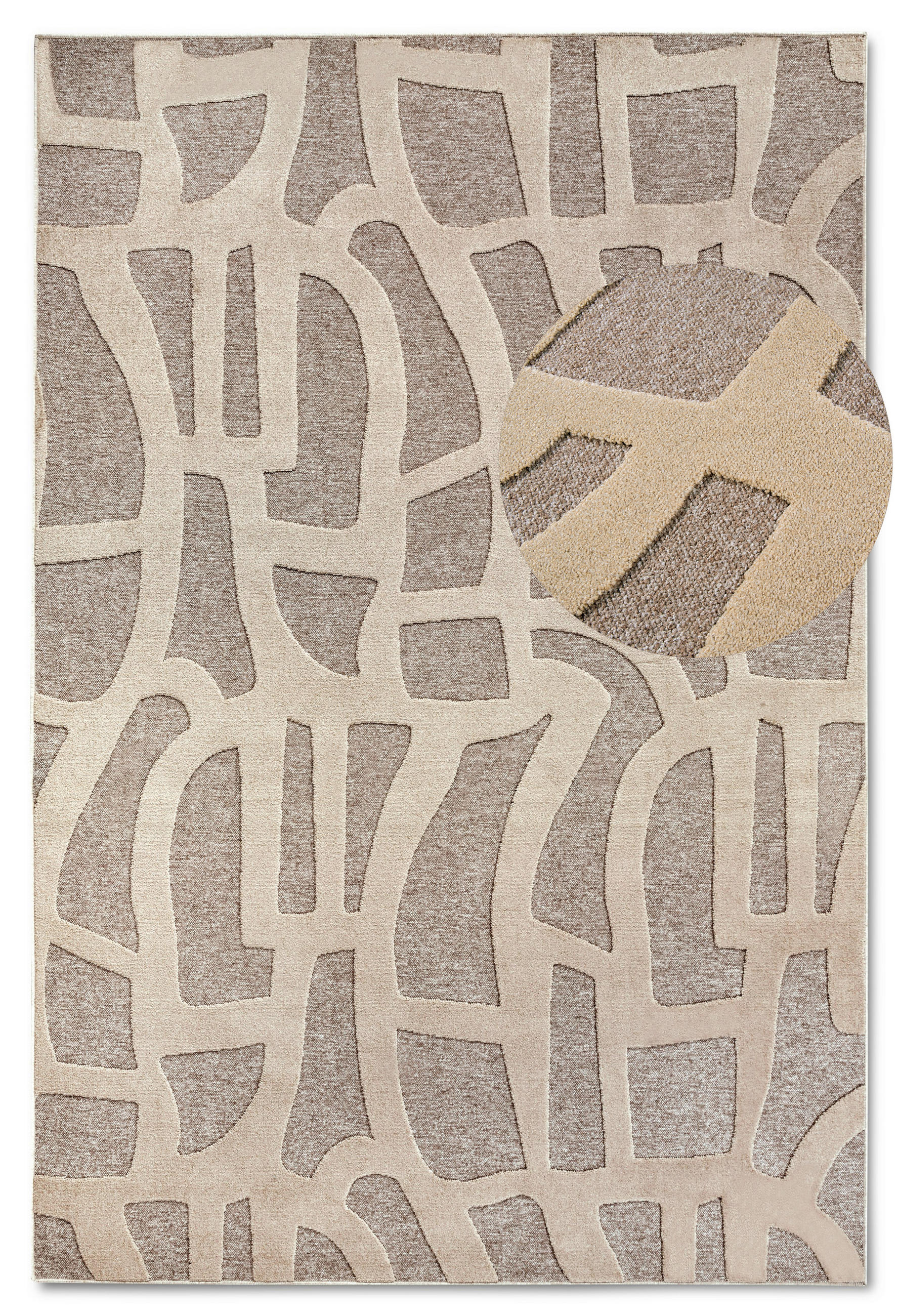 FLACHWEBETEPPICH Wohnzimmer 160/230 cm Kollektion 1879 Ecru, Beige rechteckig  - Ecru/Beige, Design, Textil (160/230cm) - Villeroy & Boch