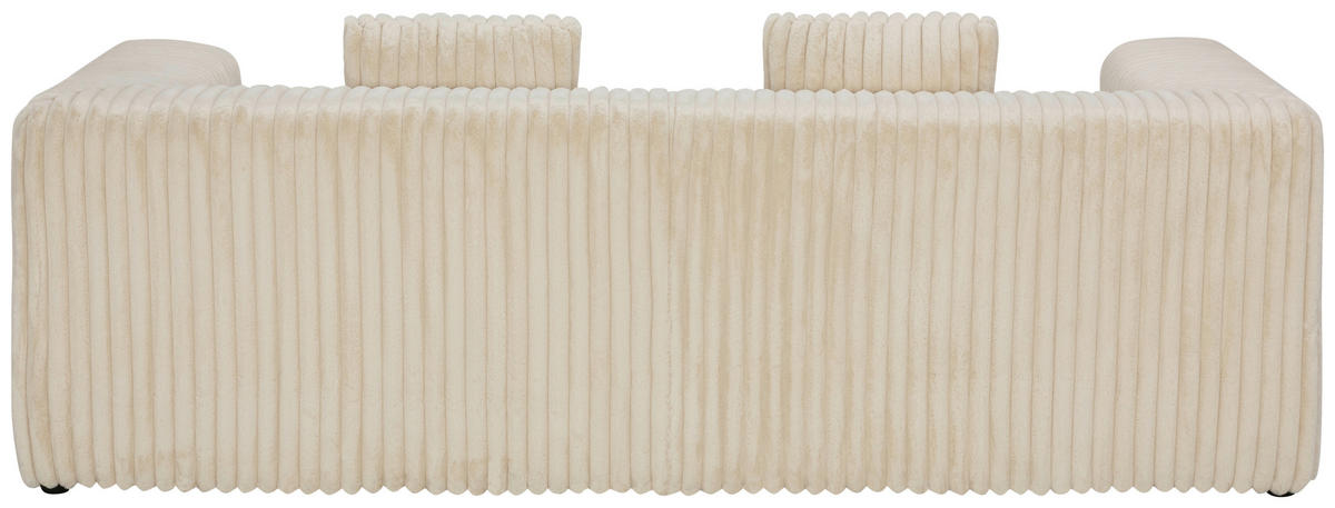 SOFA Cord Beige  - Beige/Schwarz, MODERN, Kunststoff/Textil (224/68/99cm) - MID.YOU