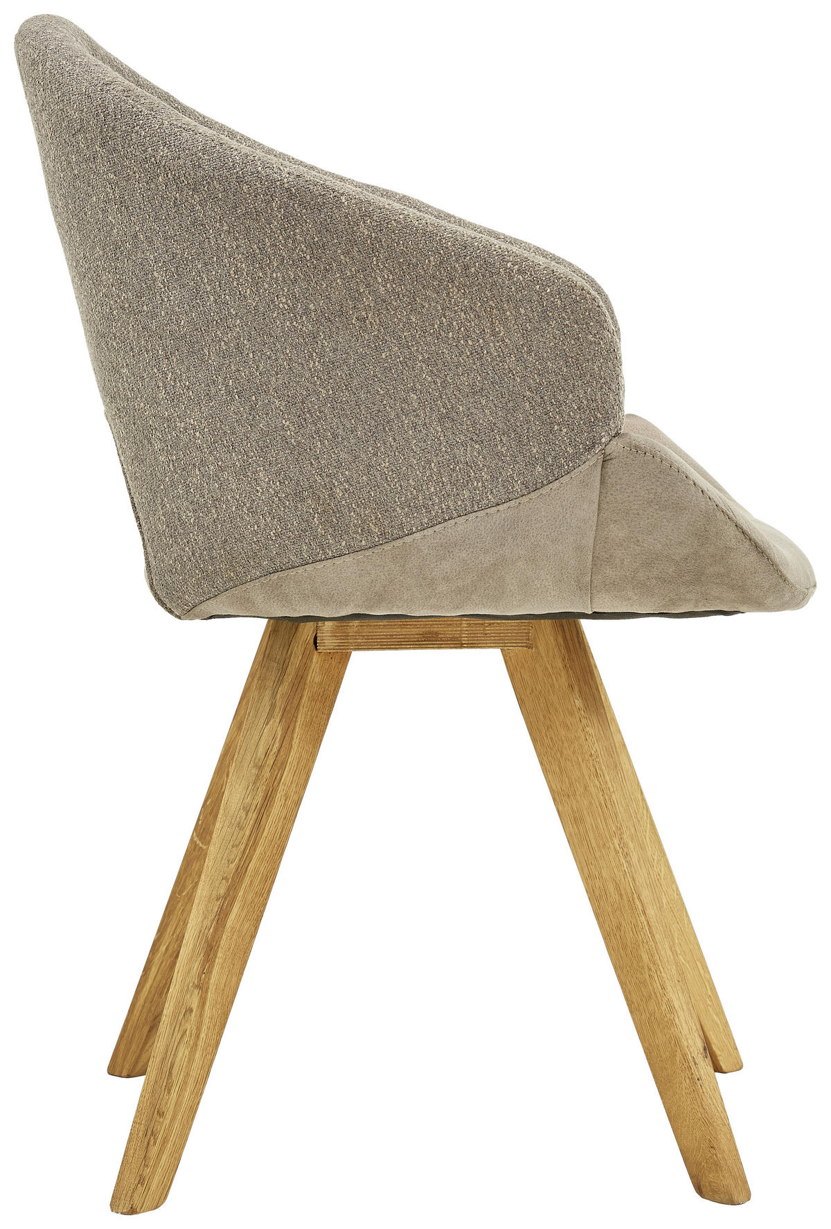 ARMLEHNSTUHL  in Webstoff, Flachgewebe  - Eichefarben/Creme, Design, Textil (58/83/59cm) - Linea Natura