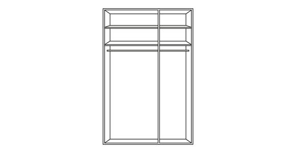 DREHTÜRENSCHRANK 3-türig Eichefarben, Hellgrau  - Eichefarben/Hellgrau, KONVENTIONELL, Holz/Holzwerkstoff (138/203/61,5cm) - Venda