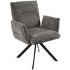 ARMLEHNSTUHL  in Eisen Webstoff  - Schwarz/Braun, Design, Textil/Metall (68/88/66cm) - Hom`in