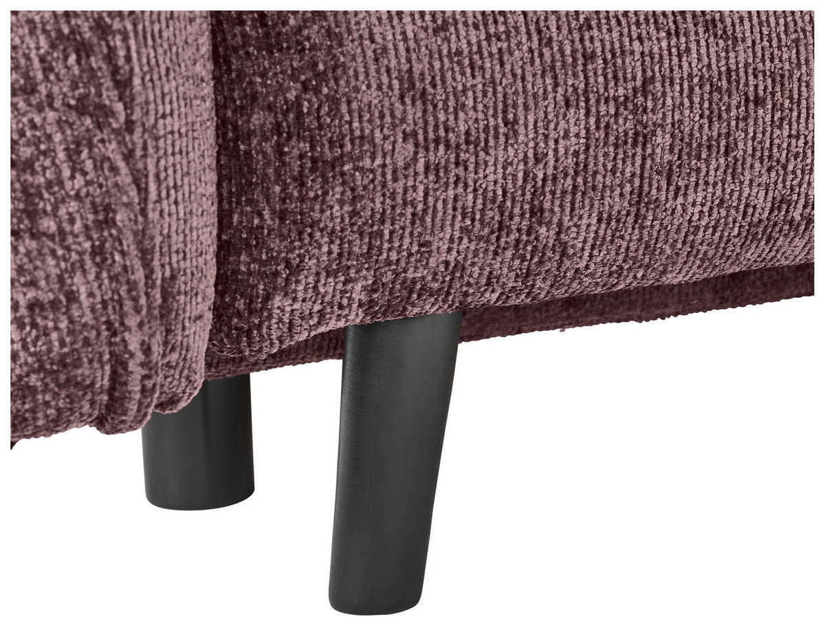 SCHLAFSOFA Chenille Rosa  - Schwarz/Rosa, KONVENTIONELL, Holz/Textil (238/99/108cm) - Carryhome